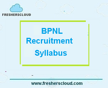BPNL Recruitment Syllabus